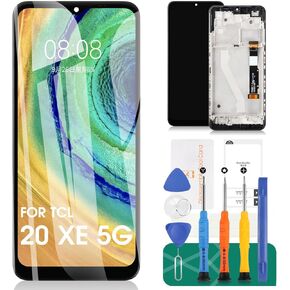 for TCL 20 XE Screen Replacement for TCL 20 XE LCD Diaplay for TCL 5087 5087Z Touch Screen Digitizer Replacement Assembly Repair Parts with Frame 5G