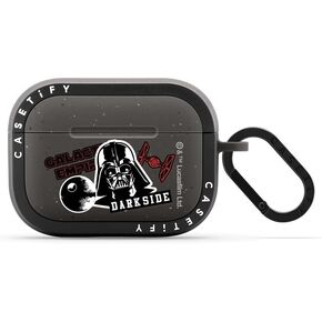 حافظة CASETiFY Bounce Airpods Pro (الجيل الأول/الثاني) مع حلقة - ملصقات Power of The Dark Side - فحمي غير لامع