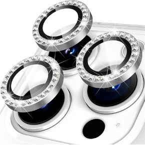 Suoman for iPhone 14 Pro Max Camera Lens Protector / 14 Pro Camera Lens Protector, Camera Cover Tempered Glass for iPhone 14 Pro Max 6.7 inch/for iPhone 14 Pro 6.1 inch [Perfectly Fit] -Bling -Black