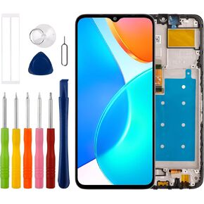 [with Frame][New] Duotipa LCD Display Touch Screen Digitizer Assembly Replacement for Honor X6 VNE-LX1 VNE-LX2 VNE-LX3 6.5" with Technical Repair Tools Kit-Black.