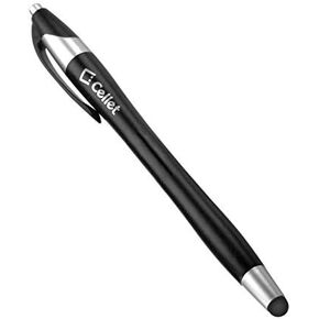 Cellet Black Touch Screen Stylus Pen and Ink Pen Combo Compatible to iPhones, iPads, iPad Air, iPad min, iPad Pro, Samsung Galaxy Tablet and All Smartphones (3 Pack)