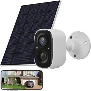 Camii 4G LTE Cellular Security Smart Camera No WiFi 360°View 2K HD Cameras Outdoor Solar Battery Powered 2K Cam for Home Security Color Night Vision Motion Detection SIM Card/SD Card Storage