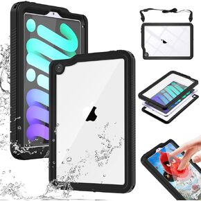 AICase iPad Mini 6 2021 (6th Generation) 8.3 Inch Waterproof, Dustproof, Shockproof Case Cover with 360 Full-Body Protection, with Lanyard