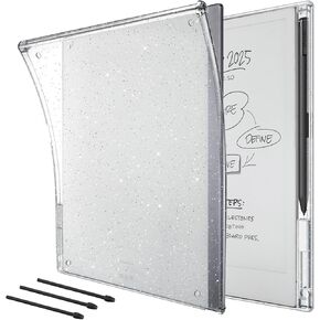 CoBak Clear Case for Remarkable 2 Paper Tablet 10.3" 2020 Released, Comes with 3 Pen Nibs Lightweight Transparent TPU Soft Back Shell Cover with Pen Holder and Pen Tips Holder - (Clear)