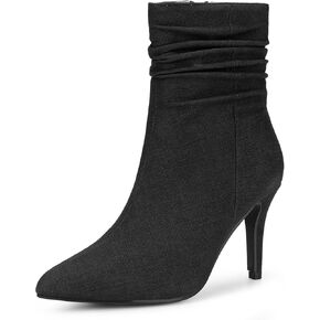 Perphy Pointed Toe Slouched Stiletto Heels Ankle Boots for Women