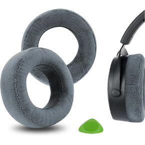 Geekria Comfort Extra Thick Velour Replacement Ear Pads for Beyerdynamic DT 700 PRO X, DT 900 PRO X Headphones Ear Cushions, Headset Earpads, Ear Cups Cover Repair Parts (Grey)