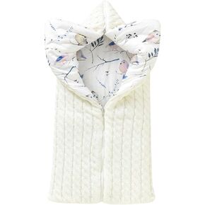 LLmoway Newborn Sleep Sack Baby Swaddle Infant Wrap Knit Blanket Winter Essentials for Boys Girls Warm 0-12Months Beige
