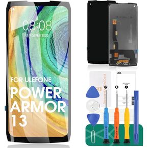 for Ulefone Power Armor 13 Screen Repair Kits for Ulefone Power Armor 13 LCD Display Replacement for Ulefone Power Armor 13 Touch Screen Digitizer Assembly Replacement Black