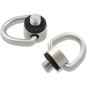 Litoexpe Stainless Steel D Ring Screw, 1/4"-20 Camera Fixing Screw with Rubber Padded for Tripod DSLR Camera Shoulder Straps, Wrist Straps, Selfie Sticks, Gimbals