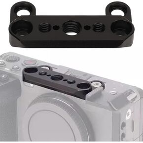 Acouto for FX3 FX30 Camera Top Plate, Aluminum Alloy Camera Cheese Mounting Plate for Sony FX3 FX30 Camera Monitor Cage with 1/4 and 3/8 Threaded Holes Photography Accessories