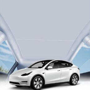 ZeroPone Tesla Model Y Roof Sunshade 2021-2024، طراز Y قابل للطي، سقف شمسي من Tesla Model Y، مظلة سقف زجاجية من Tesla Model Y، أمامي وخلفي موديل Y Sun Shade، نوافذ علوية من الشمس للزجاج الأمامي وفتحة سقف