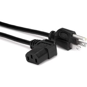14AWG Right Angle Power Cord Cable w/ 3 Conductor PC Power Connector Socket (C13/5-15P) Black 10 Feet, CNE591957