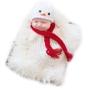 Vemonllas الوليد التصوير الدعائم ثلج ملابس الطفل التقطت الصور الدعائم فتاة طفل صور الدعامة الزي قبعة وشاح كيس النوم مجموعات in Kuwait