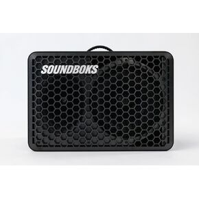 SOUNDBOKS Go - Portable Bluetooth Speaker - USB-C Charging Battery - Compact Performance Speaker for On The Go - Splash and Shockproof - 40 Hours Battery Life - 121 dB (Black)