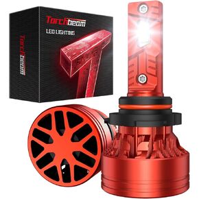 Torchbeam 9007 LED Bulbs, 33000LM 60000Hrs Lifespan 6500K Cool White 9007 Bulb