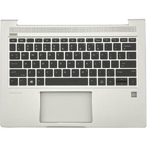 Replacement Upper Case Palmrest with Non-Backlit Keyboard for HP Probook 430 435R G6 430 435 G7 Laptop Assembly L44548-001 Silver