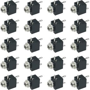 3.5mm Mono TS Jack FMHXG 20PCS PCB Panel Mount 3.5mm 3 Pin Audio Socket Connectors 3 Pins Female 3.5mm Mono Socket Adapter TS 3.5mm Mono Jack