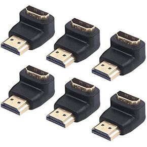 محول VCE HDMI 90 درجة 6 حزم، محول HDMI بزاوية قائمة ذكر إلى أنثى موصل على شكل حرف L مع 4K@60 هرتز، ثلاثي الأبعاد لعصا التلفزيون، HDTV، الكمبيوتر الشخصي in Kuwait