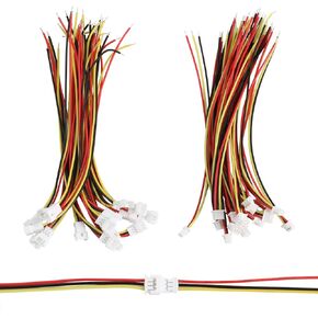 40pcs (20Pairs) JST 1.25mm 4Pin Mini Micro Male and Female Connection Cable Plug with Terminal Connector Wire Cable 100mm 1571-26AWG
