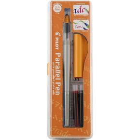 Pilot Parallel Pen Premium Caligraphy Pen Set, 4.5mm Nib, White Barrel with Teal Accents (14682)