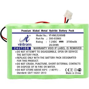 VINTRONS 300-03866 Battery for Honeywell Lynx 5100, Lynx 5200, Lynx 5210, Lynx Touch 7000, Lyric Controller, Lyric Keypad, LCP500-L, LCP500-4B, LYNXRCHKIT-SHA, OSA214,