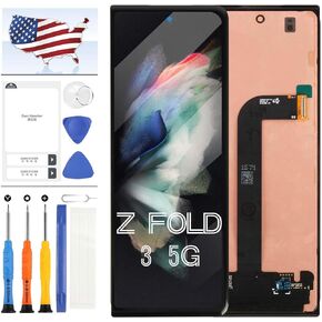 for Samsung Galaxy Z Fold 3 5G Screen Replacement for Samsung Galaxy Z Fold 3 5G LCD Screen for SM-F926 F926B F926U Display Touch Digitzer Full Assembly Repair Part Kit(Black Outer Small Front)