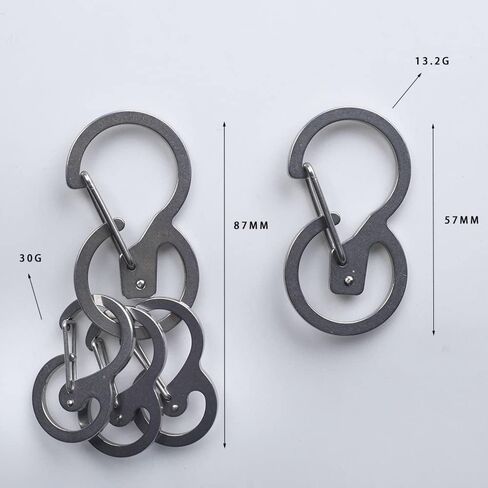 مشبك سلسلة مفاتيح TACRAY مدمج، حامل مفاتيح EDC من التيتانيوم، خطاف سلسلة مفاتيح مضاد للفقد، سلسلة مفاتيح فتاحة زجاجات متعددة الأدوات، مشبك حقيبة ظهر سريع التحرير in Kuwait