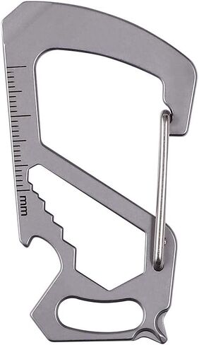 TACRAY Compact Carabiner Keychain Clip, Titanium EDC key holder, Anti-Lost Keychain Hook, Multi-tool Bottle Opener Keychain, Quick Released Backpack Clasp in Kuwait