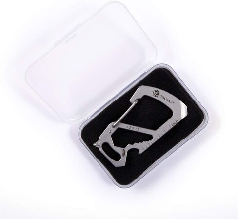 TACRAY Compact Carabiner Keychain Clip, Titanium EDC key holder, Anti-Lost Keychain Hook, Multi-tool Bottle Opener Keychain, Quick Released Backpack Clasp in Kuwait