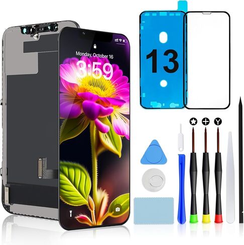 Brinonac for iPhone 12 Mini Screen Replacement Kit - 5.4 inch Full HD LCD Display, Touch Digitizer Assembly Set with Repair Tools and Tempered Glass Protector in Saudi Arabia