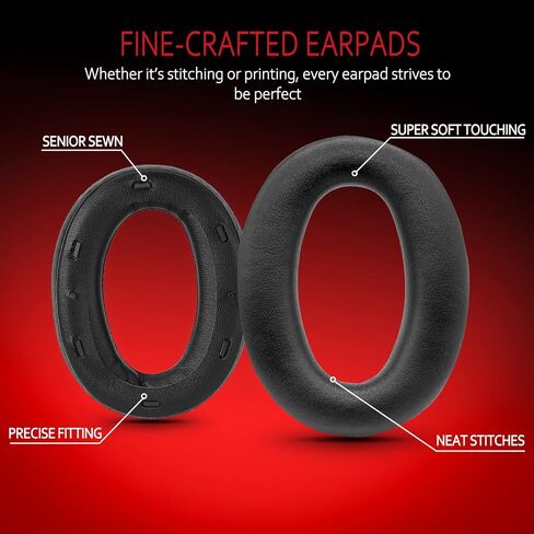 استبدال وسائد الأذن Krone Kalpasmos لجهاز Sony WH-1000XM2، أغطية سماعات الرأس الاحترافية المتوافقة مع Sony MDR-1000X، وسائد الأذن مع جلد بروتين أكثر نعومة وإسفنج الذاكرة عالي الكثافة in Saudi Arabia