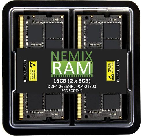 NEMIX RAM 32GB (2X16GB) DDR4 2666MHZ PC4-21300 2Rx8 1.2V 260-PIN ECC مجموعة ذاكرة SODIMM NAS غير مخزنة متوافقة مع Synology RackStation RS822RP+ in Saudi Arabia