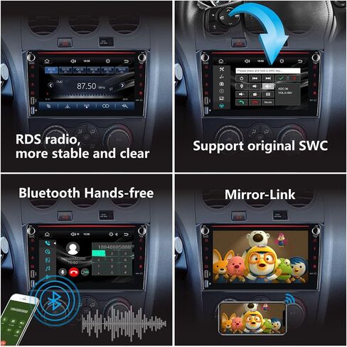 [ترقية] ستيريو سيارة YZKONG متوافق مع Carplay اللاسلكي/Android Auto لسيارة Nissan Teana Altima 2008-2012 مع شاشة لمس IPS مقاس 8 بوصات/بلوتوث/وصلة مرآة/FM/AM/USB in Saudi Arabia