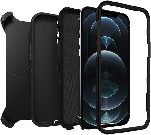 OtterBox DEFENDER SERIES SCREENLESS Case Case for iPhone 12 Pro Max - BLACK in Saudi Arabia