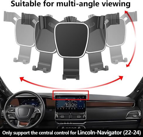 Car Phone Holder for Lincoln Navigator 2022 2023 2024 Auto Accessories Navigation Bracket Interior Decoration Screen dash board Mobile Cell Phone Mount case in Saudi Arabia
