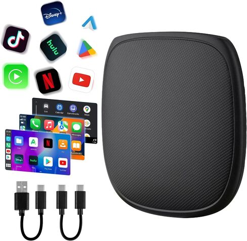 Magic Carplay Ai Box 2.0 Max، CarPlay AI Box يدعم بطاقة Netflix/YouTube/Hulu/Tiktok/TF وما إلى ذلك، Qualcomm Multi-Core Wireless Carplay ومحول Android Auto لسيارات Carplay السلكية OEM in Saudi Arabia