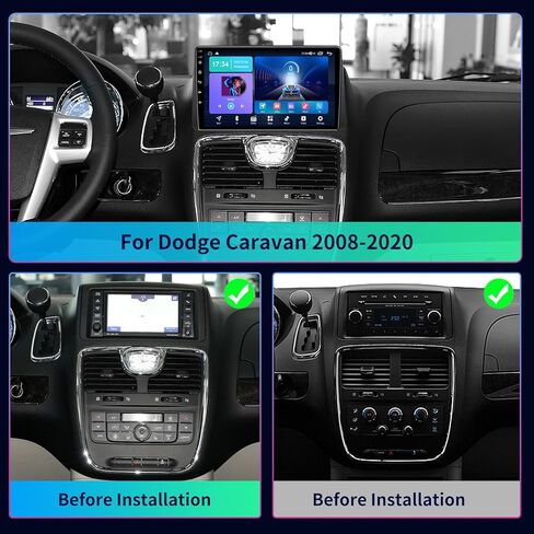 [4G+32G] راديو ستيريو للسيارة 5G WiFi لسيارة Dodge Grand Caravan 2011-2020 Chrysler Town & Country 2012-2016 - شاشة لمس 9 بوصة Android 13 Headunit - CarPlay اللاسلكي وAndroid Auto GPS FM RDS SWC in Kuwait
