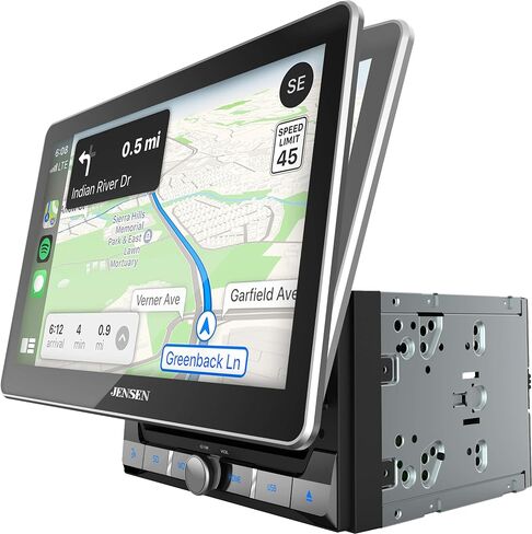 Jensen CAR8000 10.1″ CD/DVD Multimedia Receiver with Apple CarPlay and Android Auto (Renewed), Black in Saudi Arabia