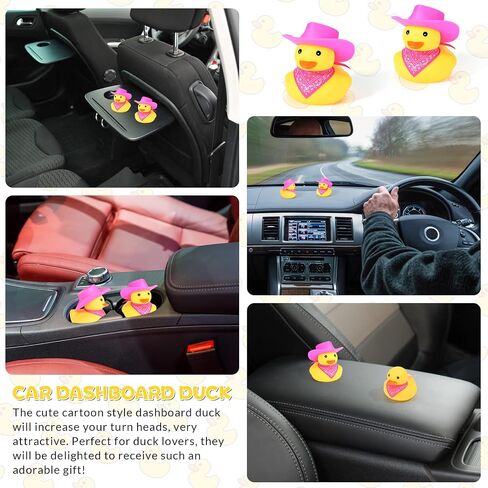 100 Sets Mini Rubber Duck in Bulk with Hat and Bandana Cute Cowboy Rubber Duckies Float Bath Toys for Baby Shower Birthday Swimming Party Supplies Summer Car Decoration in Saudi Arabia