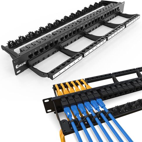 لوحة التصحيح Keystone ذات 24 منفذًا CAT6 غير محمية مع إدارة ذكية للكابلات لتركيب حامل مقاس 19 بوصة in Kuwait