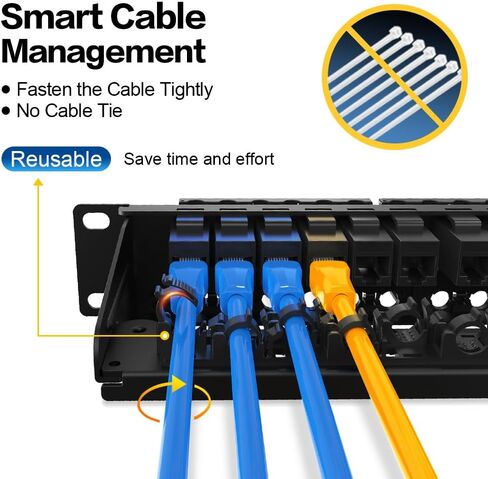 لوحة التصحيح Keystone ذات 24 منفذًا CAT6 غير محمية مع إدارة ذكية للكابلات لتركيب حامل مقاس 19 بوصة in Kuwait