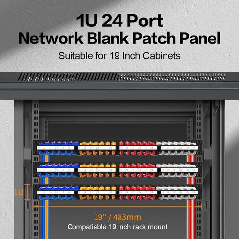 لوحة التصحيح Keystone ذات 24 منفذًا CAT6 غير محمية مع إدارة ذكية للكابلات لتركيب حامل مقاس 19 بوصة in Kuwait
