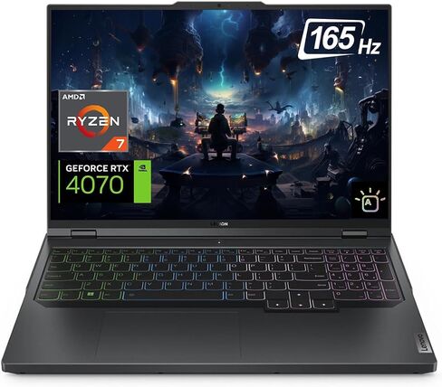 Lenovo Legion Pro 5 Gen 8 Gaming Laptop, 16" WQXGA 165Hz Screen, AMD Ryzen 7 7745HX Processor, NVIDIA GeForce RTX 4070, 64GB DDR5 RAM, 2TB SSD, RGB Backlit KB, Wi-Fi 6, Windows 11 Home, Onyx Grey in Saudi Arabia