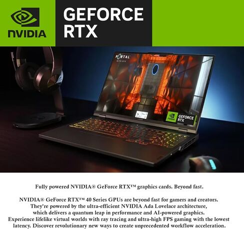 Lenovo Legion Pro 5 Gen 8 Gaming Laptop, 16" WQXGA 165Hz Screen, AMD Ryzen 7 7745HX Processor, NVIDIA GeForce RTX 4070, 64GB DDR5 RAM, 2TB SSD, RGB Backlit KB, Wi-Fi 6, Windows 11 Home, Onyx Grey in Saudi Arabia