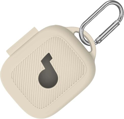 Compatible with Anker Soundcore C30i Case Cover, Silicone Anti-Slip Anti-Scratch Protective Cover for Soundcore C30i Open-Ear Earbuds Charging Case with Carabiner (White) in Kuwait
