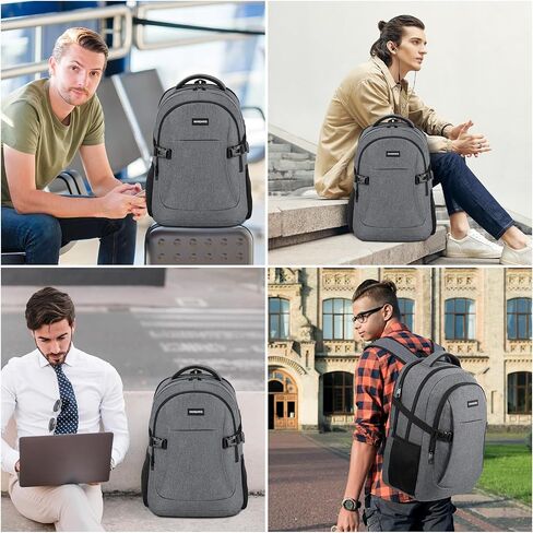 Travel Laptop Backpack, 15.6 Inch Large School Backpacks for Teens Boys, Water Resistant Business Men Computer Bag Durable Women Back Pack with USB Charging Port for College Work, Black in Saudi Arabia