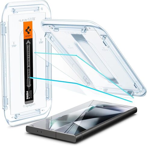 Spigen Tempered Glass Screen Protector [GlasTR EZ Fit] designed for Galaxy S24 [Case Friendly] - 2 Pack in Saudi Arabia