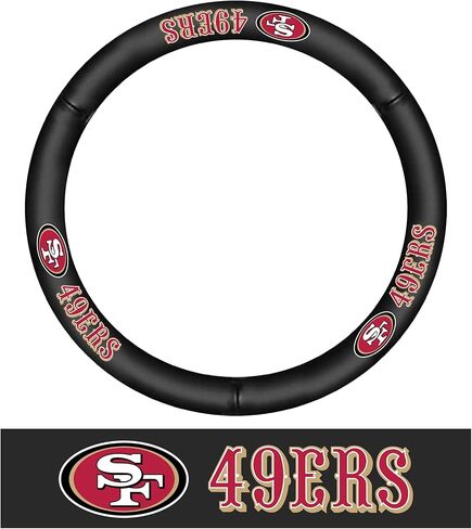 NFL - Las Vegas Raiders GLSTEERCOVER-Las Vegas Raiders Genuine Leather Steering Wheel Cover in Kuwait