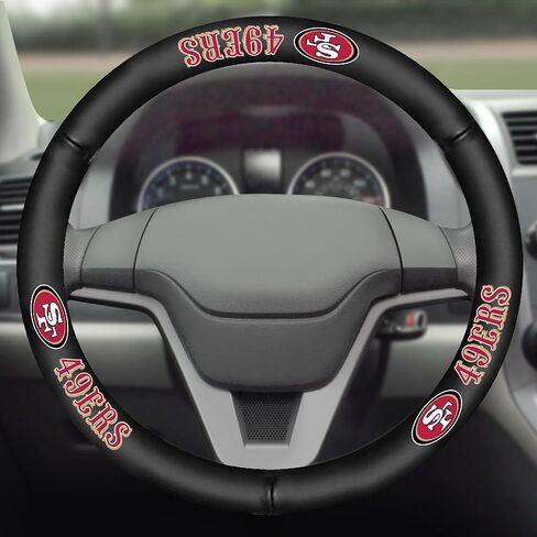 NFL - Las Vegas Raiders GLSTEERCOVER-Las Vegas Raiders Genuine Leather Steering Wheel Cover in Kuwait