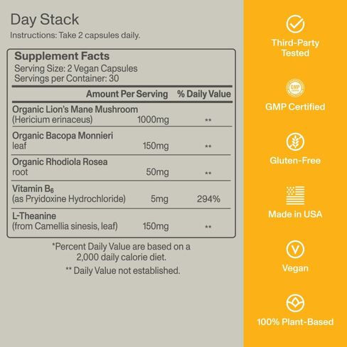 Lions Mane Mushroom Gummies - Mushroom Supplement for Brain Function, Focus, Memory, Energy, Immune Boost, Stamina - Mushroom Complex Lion's Mane, Reishi, Cordyceps - Vegan, Gluten-Free, Organic in Saudi Arabia
